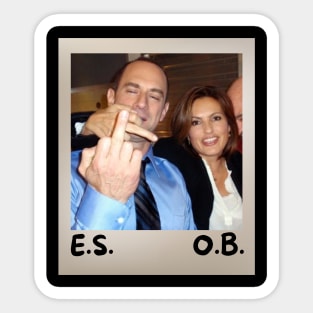 Vintage Elliot Stabler And Olivia Benson Sticker